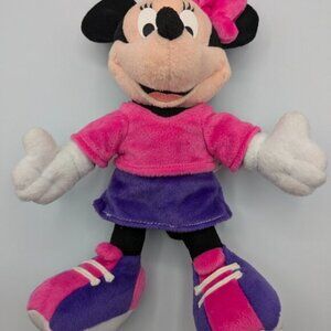2001 Mattel Fisher Price Minnie Mouse 10" Plush - Pink & Purple